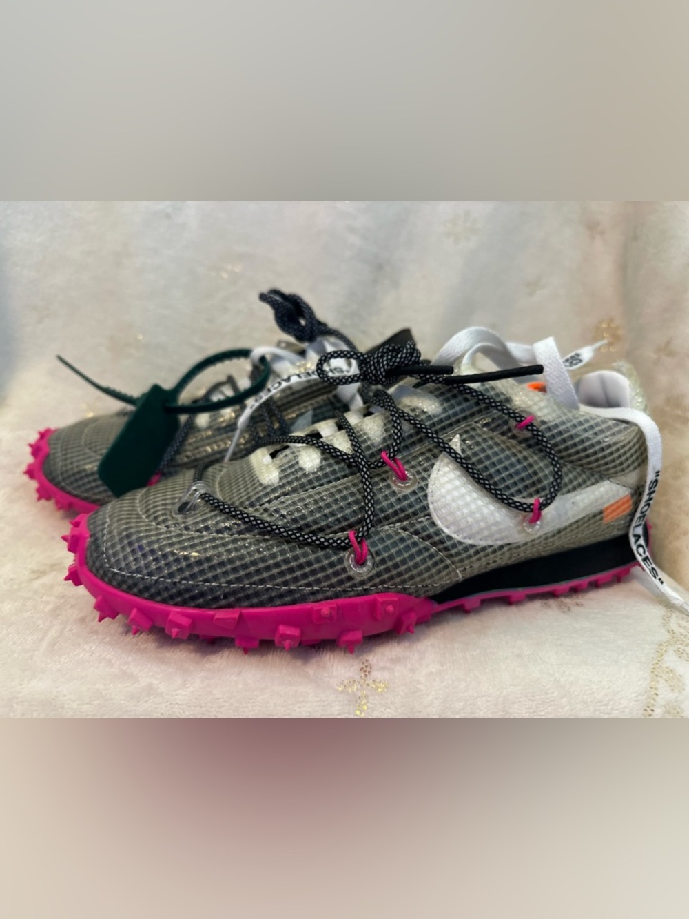 Nike Off-White Waffle Racer Fuchsia 2019 Women’s 7 Men’s 5.5 New No Box